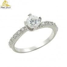 Gümüş Zirkon Taşlı Yüzük